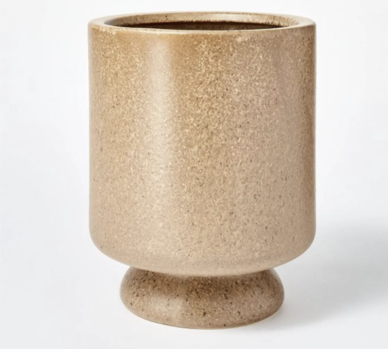 lot 100287 image: VASE- Footed Ceramic. Camel