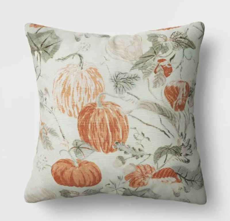 lot 100291 image: THROW PILLOW-18 x 18 Pumpkins. Neutral