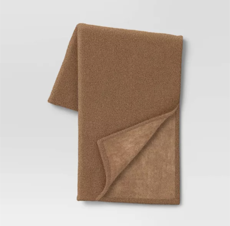 lot 100297 image: THROW BLANKET- Teddy Boucle. Brown