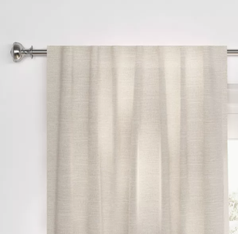lot 100325 image: CURTAIN- 84 1pc Window Panel. Blackout Textural Overlay