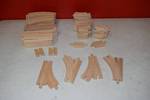 56 Pieces Wooden Train Track