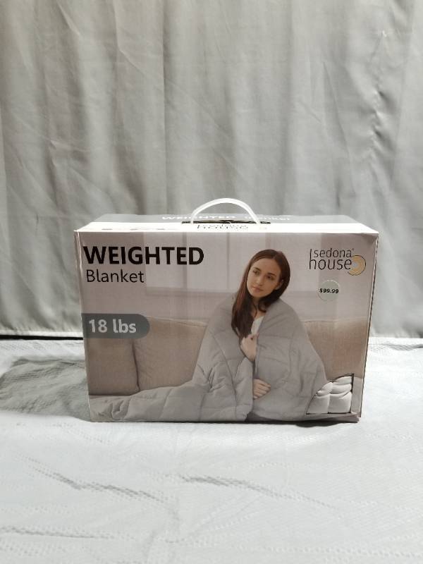 Sedona House 18 lb. Weighted Blanket New in Box Gray 48