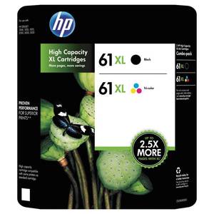 lot 1121 image: HP 61XL Combo-pack - 2-pack - High Capacity - black color (cyan magenta yellow) - original - ink cartridge - for Deskjet 10XX 15XX 2050A J510 25XX 35XX Envy 45XX 55XX Officejet 2620 46XX