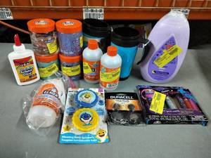 lot 1134 image: Box Of Fun Tons Of Various Slime Craft Supplies, Small Housewares, Glue