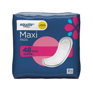 lot 5886 image: Equate Maxi Pads Super (48 Count)