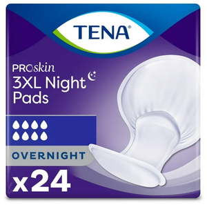 lot 5890 image: Tena ProSkin 3XL Incontinence Pads Overnight Absorbency 24 Ct