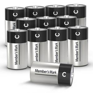 lot 5899 image: Members Mark Alkaline C Batteries (12 Pack)