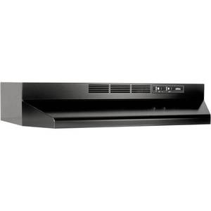 lot 1987 image: Broan 30-Inch 2-Speed Under-Cabinet Non-Ducted Range Hood Black