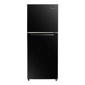 lot 5872 image: Magic Chef 10.1 cu. ft. Top Freezer Refrigerator in Black- Retail $449.99