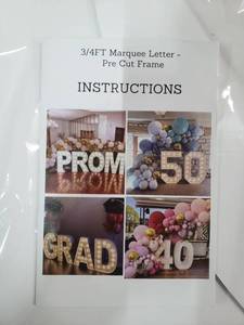 lot 2877 image: 34FT Marquee Letter- Pre Cut Frame