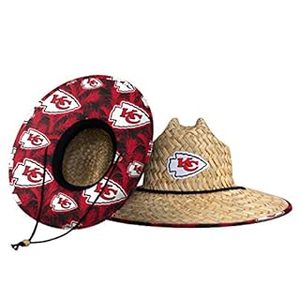 lot 5818 image: FOCO Kansas City Chiefs NFL Floral Straw Hat (B08XPR5F78)
