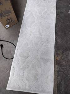 lot 5842 image: White Area Runner Rug 2 x 8