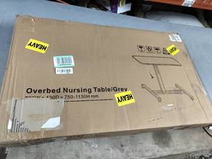 lot 1979 image: Overbed Nursing Table Grey 890Wx530Dx125Hmm