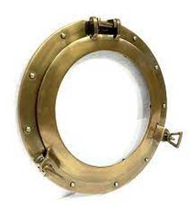 lot 1045 image: 12 Maritime Antique Porthole Round Window Glass Nautical Boat Ship Porthole Decor