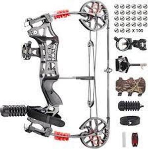 lot 1052 image: Aimdor Archery Compound Bow Kit- Retail $259.99