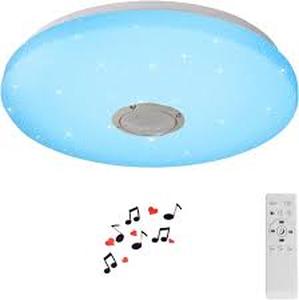 lot 1072 image: Smart Music LED Ceiling Light With Speaker 20D