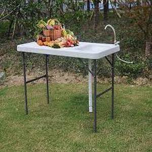 lot 2917 image: Portable Fish Cleaning Camp Table 3Ft