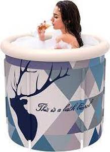 lot 5836 image: HotMax Portable Foldable Bathtub, 31.5 x 29.5