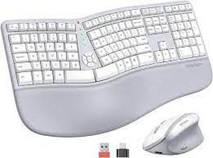 lot 5868 image: Meeton Ergonomic Wireless Keyboard and Mouse