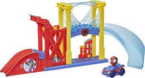 lot 1000 image: Marvel Spidey and His Amazing Friends Web Squad City Chase Playset (No Car)