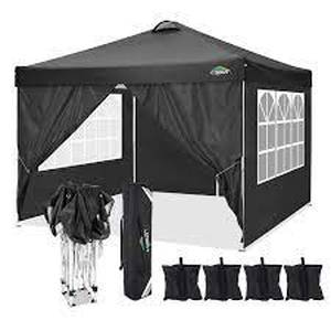 lot 1003 image: 10x10ft Pop Up Canopy 4 Sidewalls Black