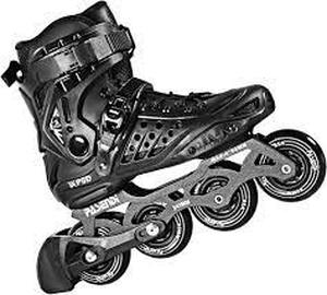 lot 1977 image: Pasendi 3 Wheels 110mm Inline Skates Black 7-7.5Women-8-8.5