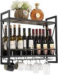 lot 3638 image: Wall Mounted Wine Rack (stock image is an approximate)