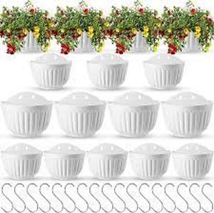 lot 3656 image: 16Pc Resin Wall Hanging Containers