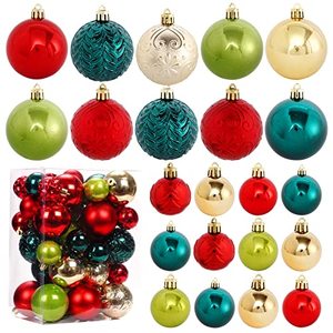 lot 1342 image: Christmas Tree Ornaments, 40pcs Christmas Ball Ornaments Set Shatterproof Christmas Tree Decorations for Xmas Retail $19.99