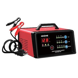 lot 1001 image: NOONE Battery Charger, 2815Amp 612V Fully Automatic Smart Trickle Charger, Automotive Battery Maintainer with Engine Start, Winter Mode, Recondition, Desulfation, LCD Display, ETL Retail $67.99