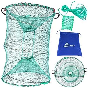 lot 1028 image: Drasry Fishing Bait Trap for Crawfish Shrimp Net Portable Accessories 15.7in x 11.8in (30cm x 40cm) 0.28 Inch Mesh Collapsible Fish Trap (1PCS) retail $14.99