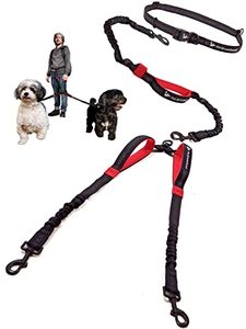 lot 1055 image: Exquisite Hands Free Double Dog Leash for Small Dogs  Dual Dog Leash  Two Dog Leash No Tangle  Multiple Dog Leash for 2 Dogs  Double Leash  Leash Splitter  Double Clip Leash Coupler Retail $42.99