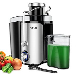 lot 1099 image: Juicer Machines with 1000W Motor, GDOR Extra Wide Feed Chute Juicer, BPA-Free, Anti-Drip, Silver Retail $51.55