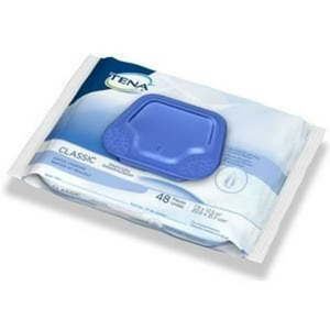 lot 1113 image: TENA Classic Washcloths 48 Count 8 x 12-12 Mildly Scented Retail $14.10