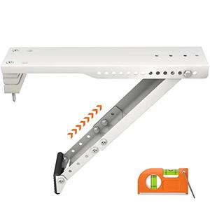 lot 1126 image: LuckIn Window Air Conditioner Support Bracket, Universal for 5,000-12,000 BTU AC Units, Up to 85lbs, Adjustable Extender Leg & Megnetic Spirit Level Retail $24.73