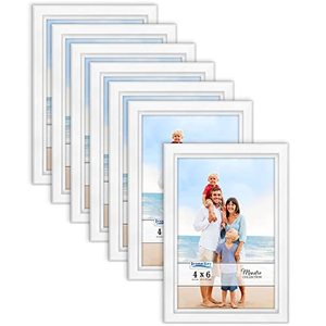 lot 1155 image: Icona Bay 4x6 Picture Frames Set (White, 12 Pack), Classy Contemporary Style, Maestro Collection Retail $22.99