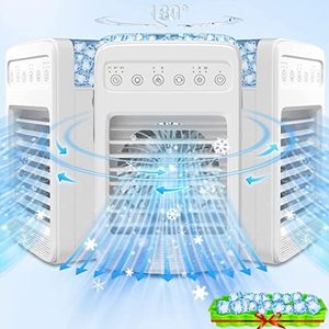 lot 1162 image: Portable Air Conditioner, 4 Wind Speed Small AC, 2-6H Timer Portable Air Cooler, Mini Evaporative Air Cooler  Retail $64.52