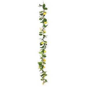 lot 1170 image: 5.6 Feet67 Inch Spring Garland with Lemon Daisies and Green Leaves, Retail $9.99