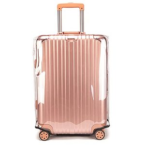 lot 1183 image: BlueCosto 28 Universal Clear PVC Luggage Cover Protector Suitcase Covers - H 25-28 L 18.5-20.5 W 11-12.5 Retail $21.99