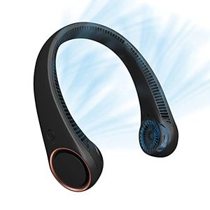 lot 1190 image: Portable Neck Fan, Hands Free Bladeless Cooling Personal Fan,3 Speeds Adjustment,78 Air Outlet, Headphone Design, Rechargeable, USB Powered Fan for Outdoor Indoor-Black Retail $36.99