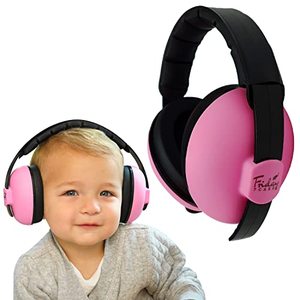 lot 1191 image: Friday 7Care Baby Ear Protection Noise Cancelling Headphones for Ages 0-24 Months, Pink Retail $33.95