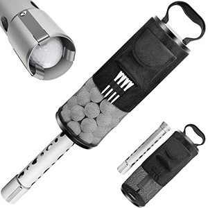 lot 1203 image: Kamitty Shag Bag for Golf Balls, Golf Ball Retriever with Detachable Aluminum Alloy Tube, Golf Shag Bags with Pocket & Tee Holder, Hold up to 80 Balls Retail $36.68