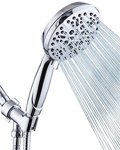 lot 1219 image: Shower Head with Handheld High Pressure-Full Body Coverage Powerful Rain Showerhead Extra 60 Long Hose and Adjustable Brass Joint Holder- The Perfect Detachable Heads for Bathroom Upgrade Retail $48.95