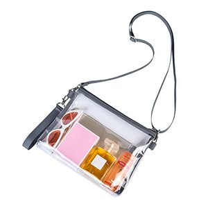 lot 1236 image: Clear Crossbody Purse Bag Stadium Approved Clear Tote Bag for Work Concert Sports Retail $15.08