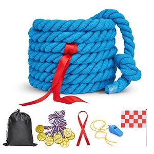 lot 1261 image: Redllo 20FT Tug of War Rope for Kids and Adults,Outdoor Games Field Day Family Reunion Birthday Party Games, Summer Outside Yard Backyard Lawn Games, Camping Picnic Carnival Games,Team Building Blue Retail $25.14