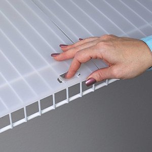 lot 1301 image: 12 Deep by 10 Long Shelf-it Liner for 12 Wire Shelving with Locking Tabs - 10 Foot Roll Retail $17.31