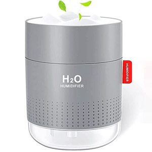 lot 1304 image: Mini Humidifiers for Home, 500ml Small Cool Mist Air Humidifier with Night Light, Whisper Quiet USB Humidifiers, Waterless Auto-Off, 4 Filter, 2 Mist Modes Retail $17.99