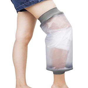 lot 1310 image: Waterproof Knee Cast Cover for Shower Adult, Watertight Knee Surgery Shower Cover, Reusable Soft Comfortable Retail $22.15