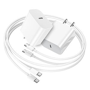 lot 1317 image: iPhone 15 Charger,20W USB C Fast Charger for iPad Pro 12.911 inch,iPad Air,iPad 10th GenMini 6,Type C Wall Charger Block with 6FT Long C to C Charging Cable for iPhone 15PlusProMax(2Pack) Retail $19.99