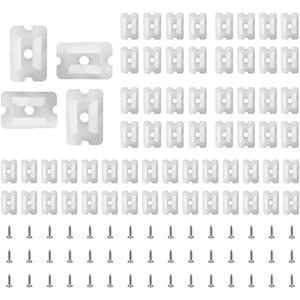 lot 1319 image: 200PCS Led Neon Flex Mounting Clips Fixing Clips Accessories Silicone LED Neon Strip Lighting, Make The Neon Signs 6 x 12 mm(200 Screws,200 Clips) Retail $20.61